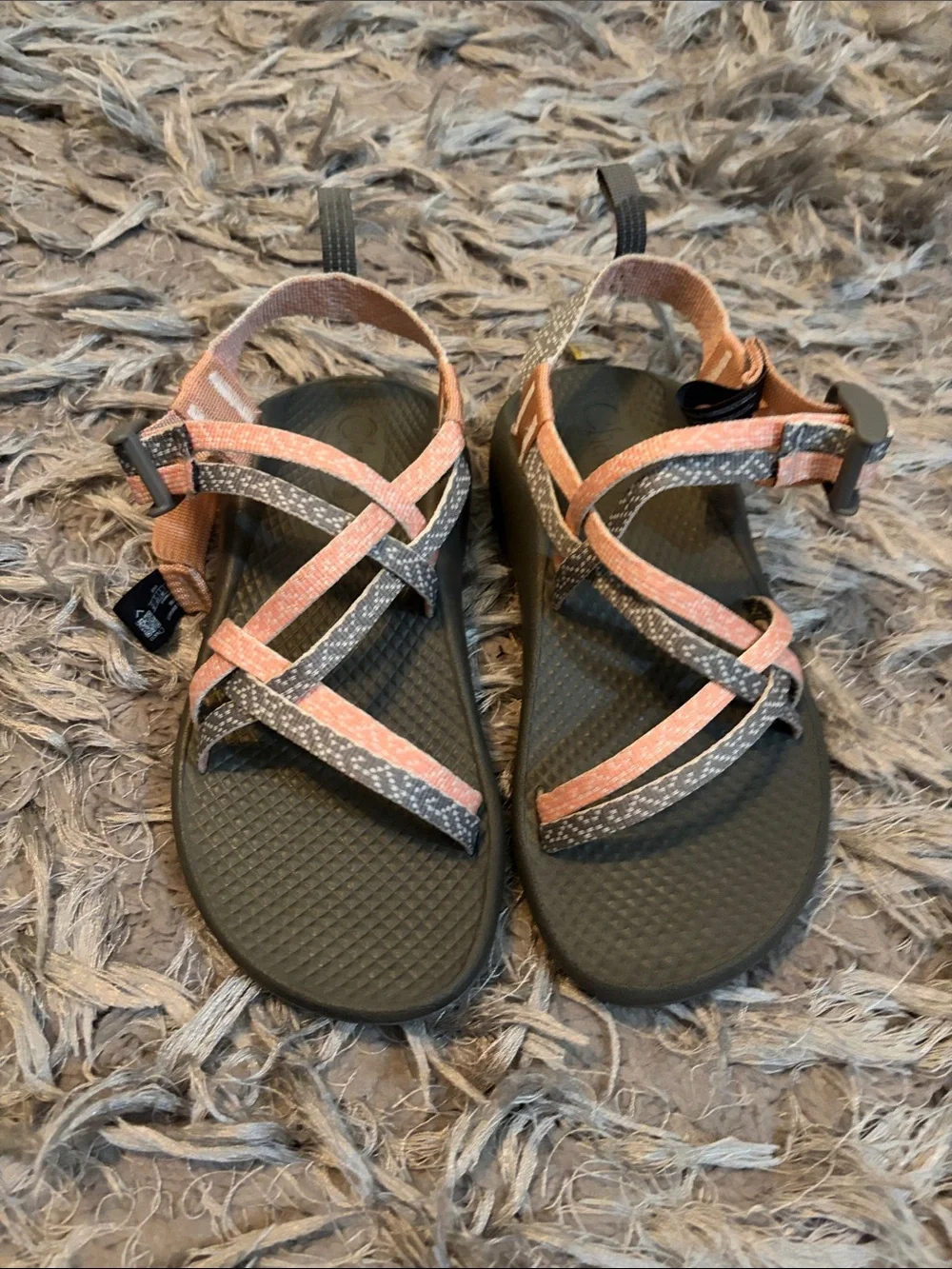 Chaco Kids Outdoor Sandals in Pink and Gray